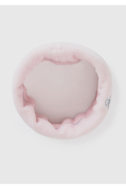 United Colors of Benetton Boy's Dusty Pink Logo Embroidered Fleece Neck Collar