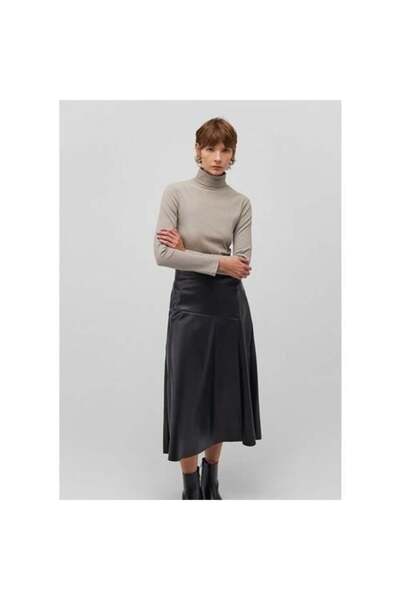 Mavi Pamuk Karışımlı Fitted Fit Balıkçı Yaka Kazak KAZAK 1612815