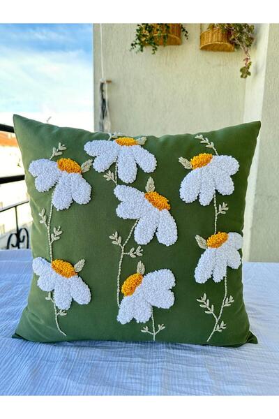 punchatolyem Punnchatolyesii Green Handmade - 100% Throw Pillow Cover, Punch ...