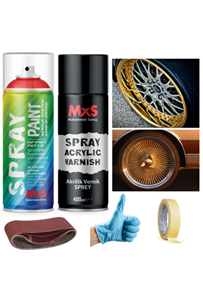 MxS EFEKT EXTRA PİGMENT ARABA-JANT-METAL SPREY BOYA+AKRİLİK VERNİK 400 ML(KAĞ...