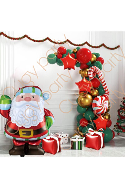CUGY YENİ YIL YILBAŞI NOEL BABA KONSEPTLİ ÖZEL GÜN PARTİ KUTLAMA  BALON SETİ