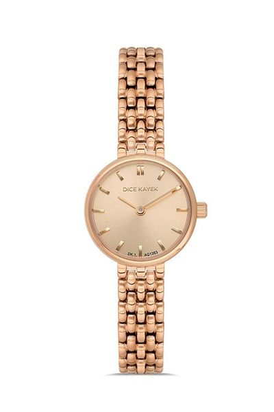 Dice Kayek Dk.1.Ag1363.06 - 5 Atm Water Resistant, Gold Color Minimal Design Women's Wristwatch