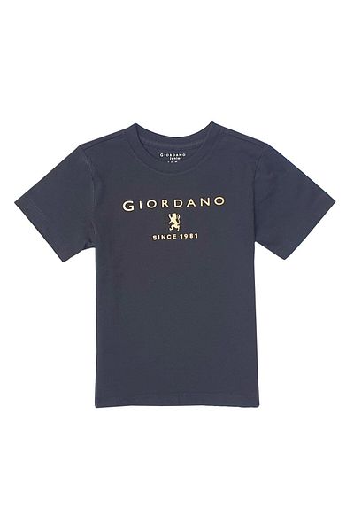 Giordano تي شيرت مطبوع عليه توقيع جونيور
