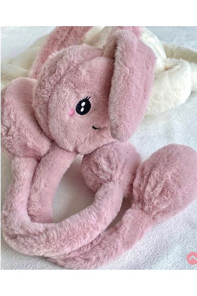 SHEKER HOME Dark Pink Plush Headset with Movable Mechanism