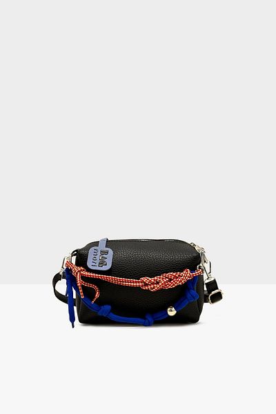 Bagmori Black Women's Textured Charm Accessory Detailed Mini Bag m 000008575