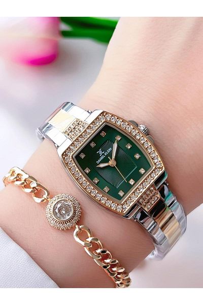 Daniel Klein Steel Band 30 Mt Water Resistant Women's Wrist Watch+Bracelet Bfg.13784X6