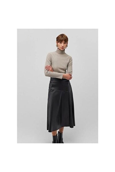 Mavi Pamuk Karışımlı Fitted Fit Balıkçı Yaka Kazak KAZAK 1612815