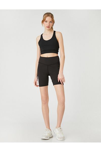 Koton Sportliche Biker-Tights mit normaler Taille und Nahtdetails