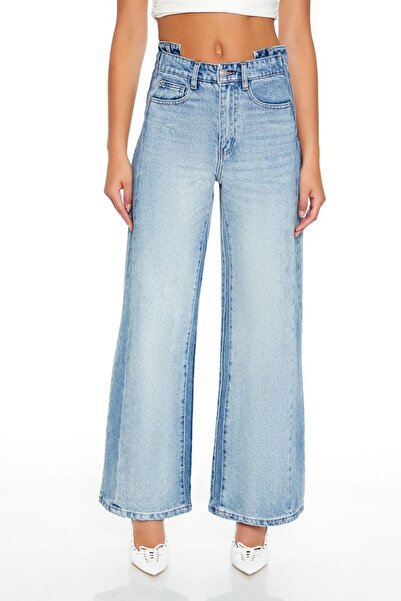 Forever 21 Yüksek Bel Wide Leg Jean Pantolon