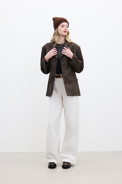Manuka SUNI SUEDE CLASSIC JACKET DARK KHAKI