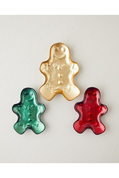 English Home Gingerman Glass 21 cm Gold Snack Bowl