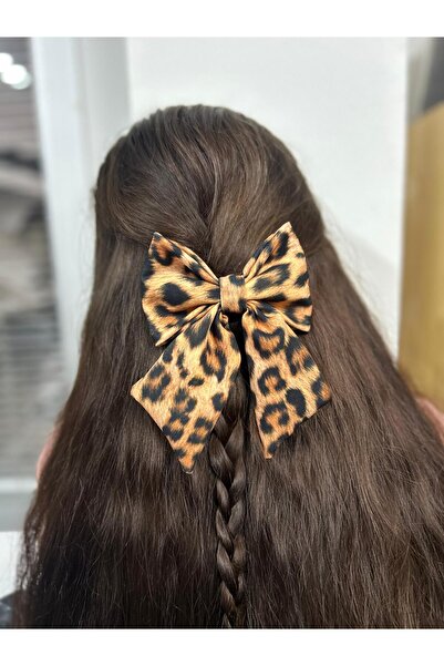 Melkady Aksesuar Melkady 527 - Automatická spona luxusního luku s leopardím vzorem