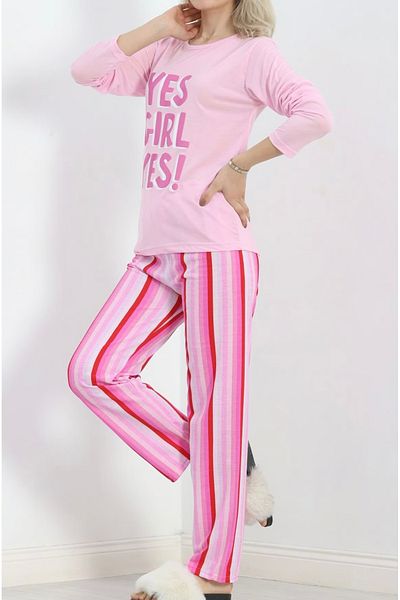 Pijamacım Pink Striped Pajamas