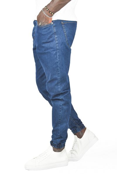 DeepSEA Blugi de jogger pentru bărbați, albastru bleumarin, skinny fit, lycra - picior elastic 2406358