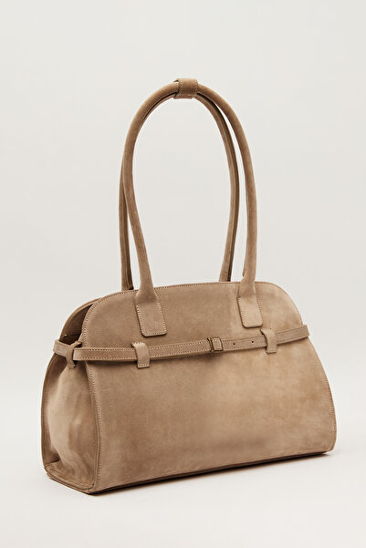 Manuka SÜET KEMERLİ ÇANTA VİZON