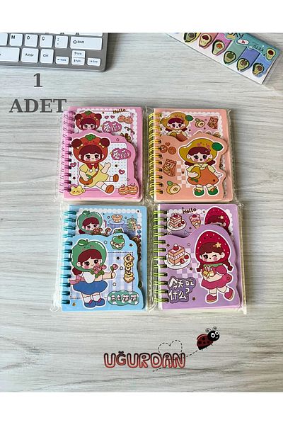 NaSaDAN Fruit Girl Cute - Blocnotes A6 cu dungi spiralate 1 bucată