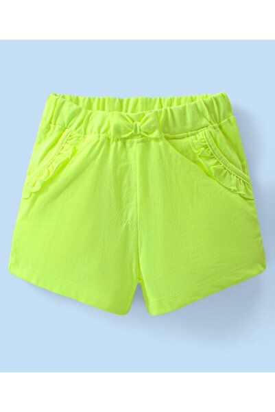 Babyhug 100% Cotton Knit Single Jersey Half Sleeves T-Shirt & Shorts Beach Theme  - White & Green