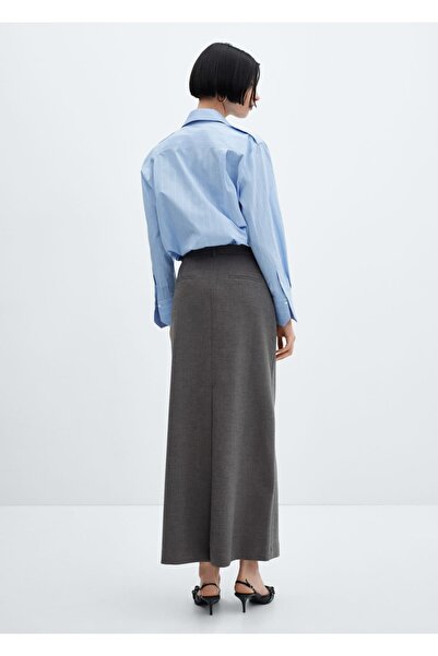 MANGO Woman Yırtmaçlı uzun etek