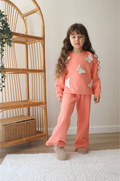 CANDA Girl's Butterfly Lace Top and Bottom Set - Raised