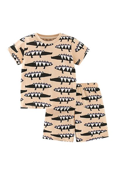 SAPS Crocodile  T-Shirt and Shorts/Co-ord Set  - Khaki