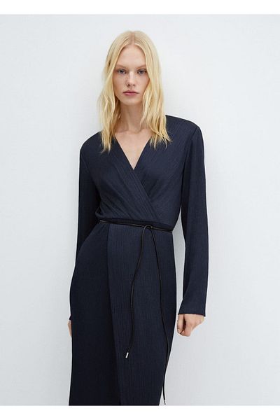 MANGO Woman Φόρεμα με ζώνη