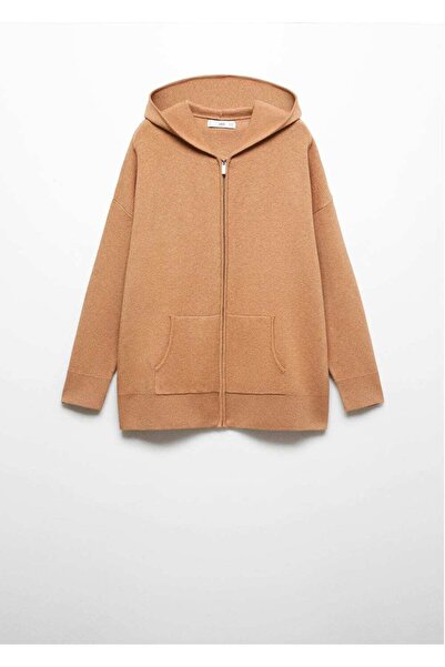 MANGO Woman Fermuarlı örgü sweatshirt