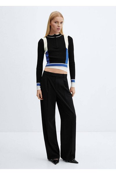 MANGO Woman Corded Zippered Sweater