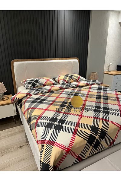 Boreas Home Σετ Παπλωματοθήκη με καρό σεντόνια