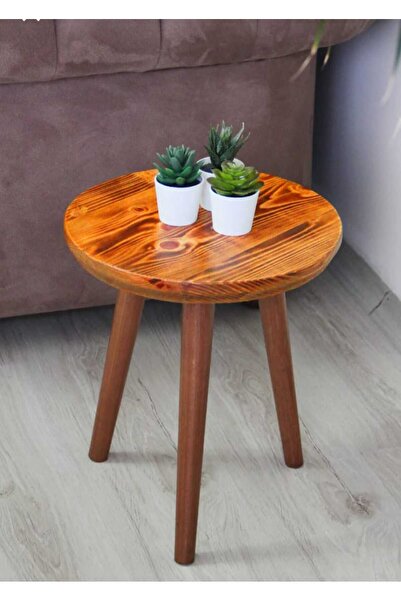 Yonga Doğal Ahşap Masif Sehpa, Kütük Sehpa, Tekli Zigon Sehpa, Servis Sehpası...