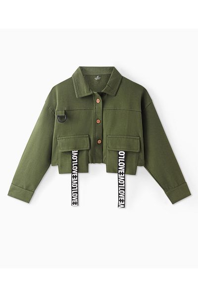 Ollington St. Ollington St. - 100% Cotton Full Sleeves Jacket & Cargo Pant With Inner Top - Olive & Black