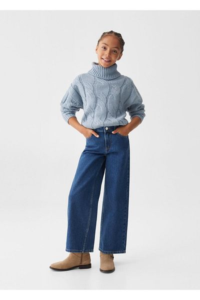 MANGO Kids Pulover Albastru Pentru Copii