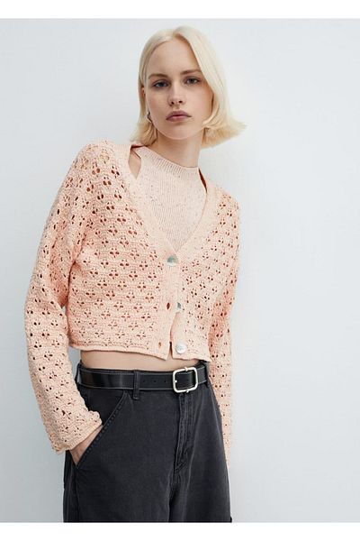 MANGO Woman Cardigan tricot brodat