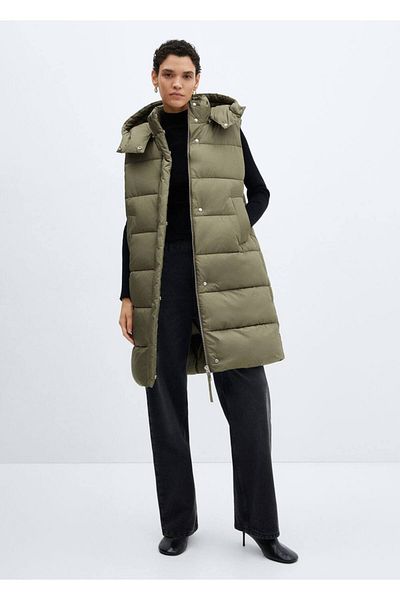 MANGO Woman Hooded quilted vest