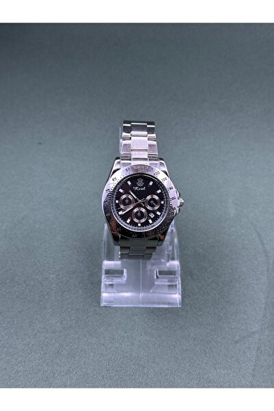 Takvimli Unisex Gümüş Metal Kol Saati