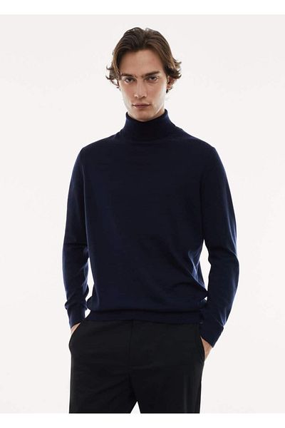 MANGO Man Rollkragenpullover aus 100 % Merinowolle