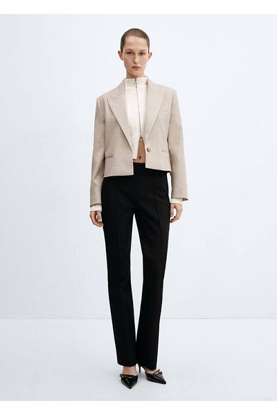 MANGO Woman Blazer scurt pe nasturi