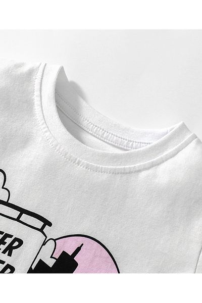 SAPS Dino Graphic T-Shirt & Shorts - White