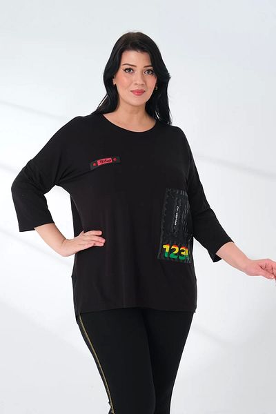 Lady Majestic Printed Plus Size Women's Blouse