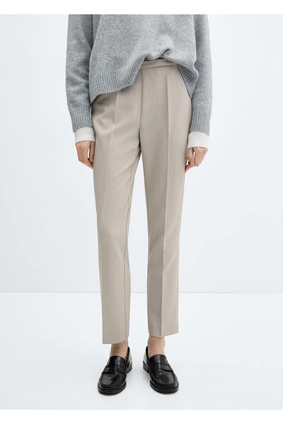 MANGO Woman Straight-cut trousers with belt