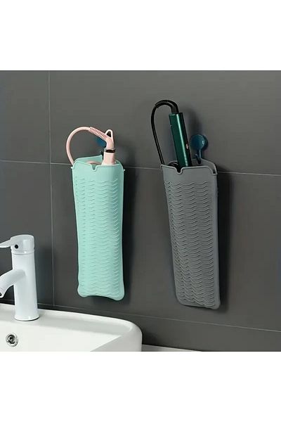 Mucizelerevi Silicone Storage Bag Bathroom Waterproof Accessories Hair Straightener Perm Bag