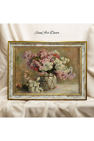 Sanart Pictură vintage cu rame, pictură în ulei, pictură înrămată, decor arti...