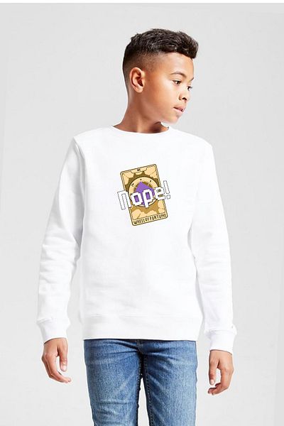 Tshirthane Φούτερ Wheel Of Fortune Nope White Παιδικό 2ip
