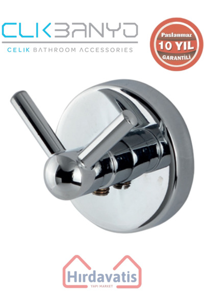 ÇELİK BANYO Stainless Brass Karaca Robe Holder Double