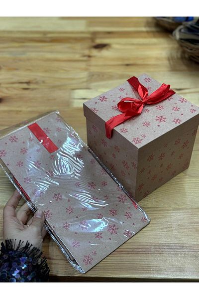 demontecraft Коледна подаръчна кутия с мотив 15x15 размер 1 брой