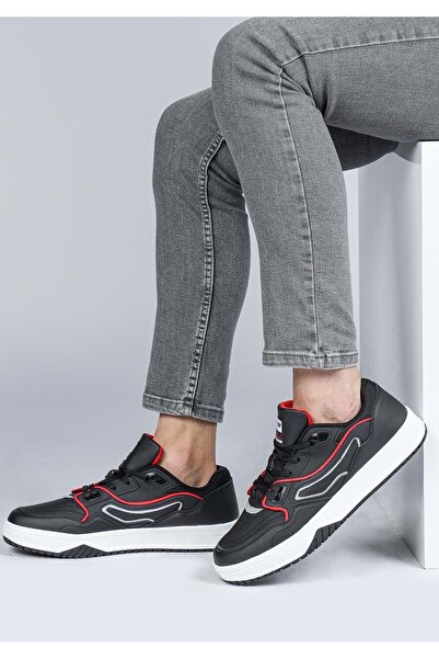 Jump 28520 Sneaker Orthopedic Men's Sports Shoes Black-Red