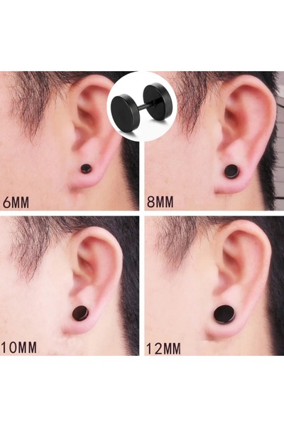 Bylin Tunnel Look Disc Locked Unisex Piercing/earring -Bar Length 6 mm - 1 piece