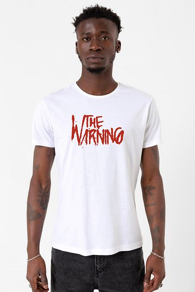 Tshirthane Το λογότυπο Warning White ανδρικό μπλουζάκι ποδηλασίας