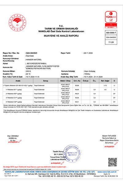 Hanser Natürel %100 Antep Fıstığı Ezmesi 200g Şeker Ilavesiz, Katkısız, Taze Çekim