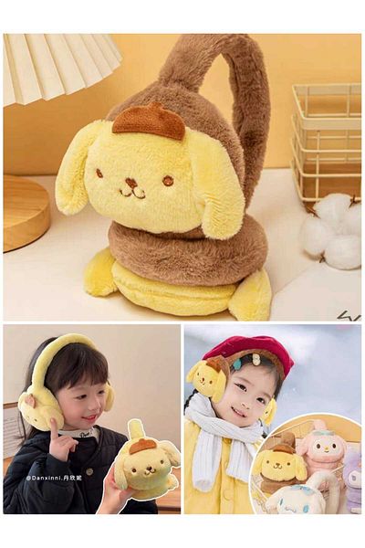 Eva Rose 3 Pieces 3-12 Years Old Figured Winter Earmuffs Plush Earmuffs Children's Plush Earmuffs Girls' Earmuffs