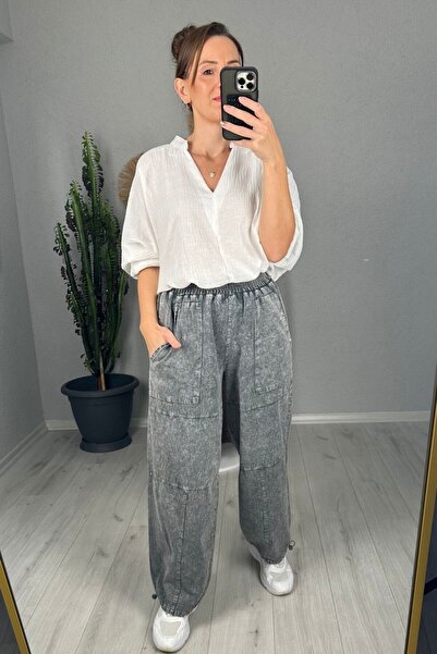 lady special Παντελόνι Gabardine με λεπτομέρεια από καουτσούκ στο πόδι